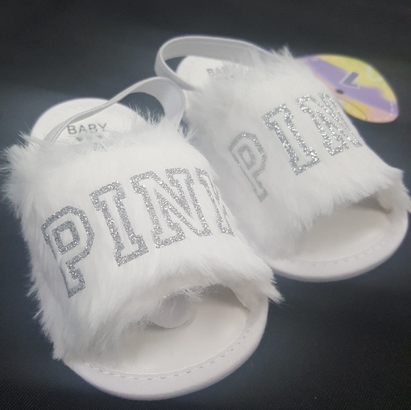 💕VS PINK baby girl slides 💕 size 1 NWT - Picture 1 of 3